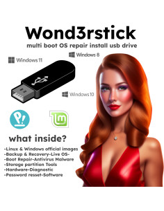 Wond3rstick Windows 10 11 8 Linux Mint POPOS! Multi Boot...